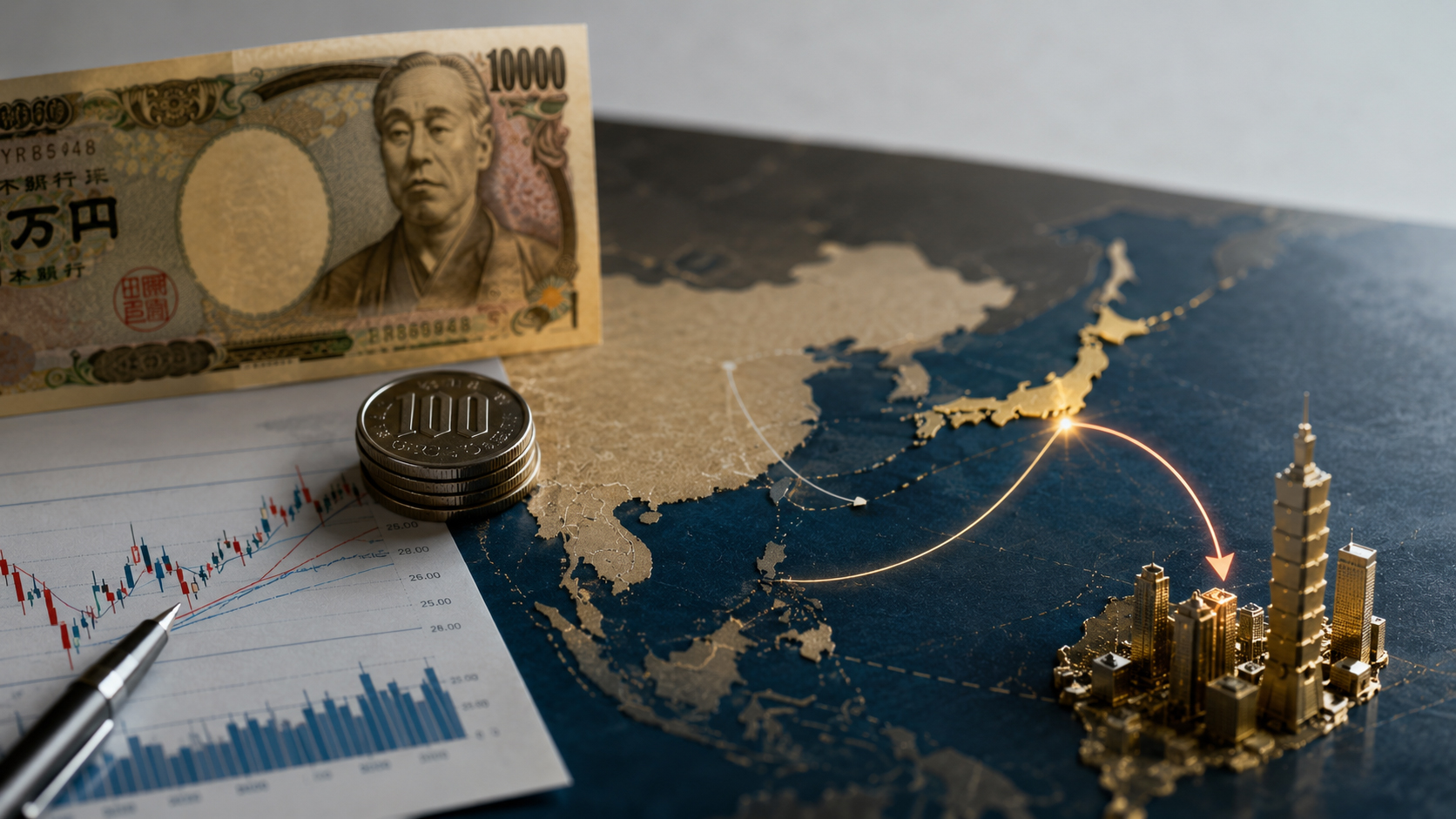 日圓轉向、資金改道主圖